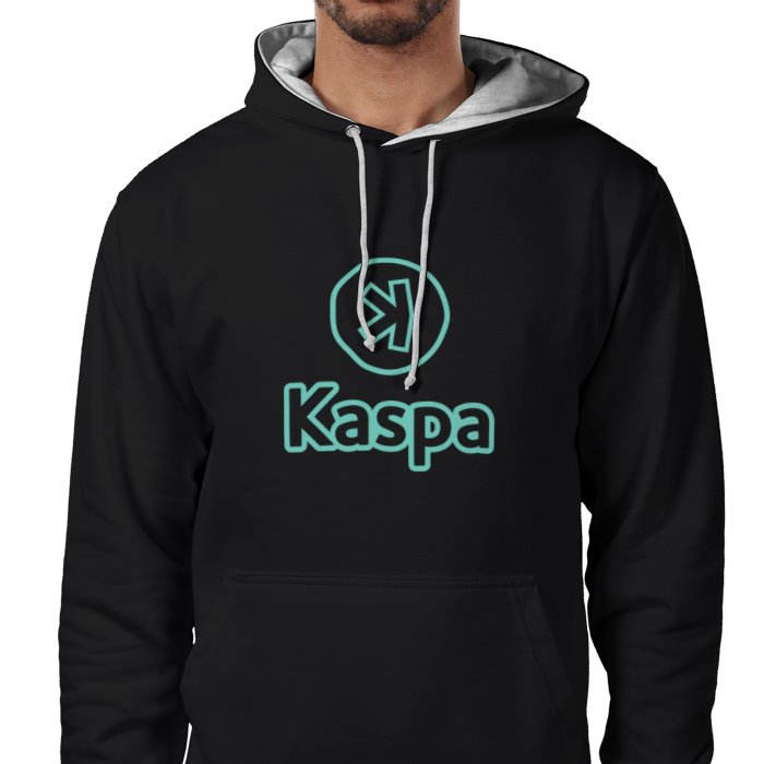 Kaspa-outline-black-and-charcoal-hoody